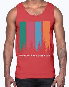 Focus on Your Own Work 14#- internet- Cotton Tank