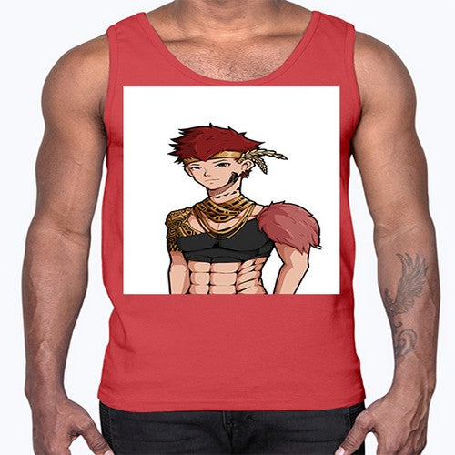 Forest tribal boy 67#- anime- Cotton Tank
