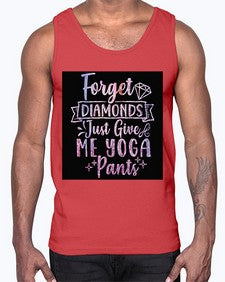 Forget Diamonds Just Give Me Yoga Pants  223#- yoga- Cotton Tank