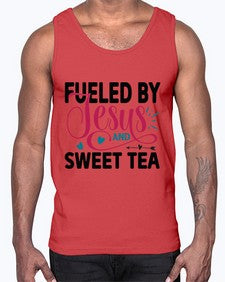 Fueled By Jesus And Sweet Tea 989#- tea- Cotton Tank
