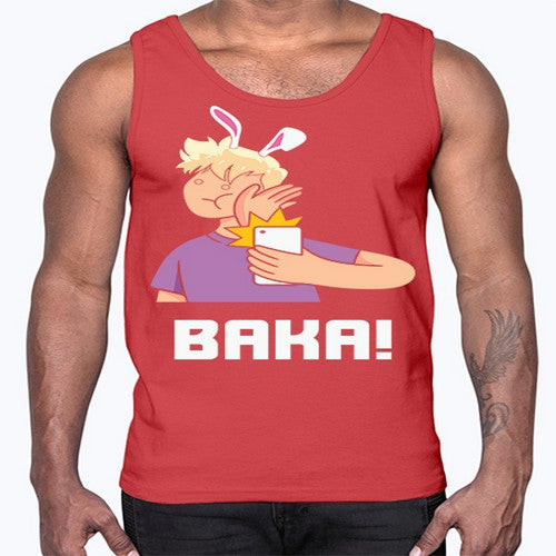 Funny Anime Baka Rabbit Slap Anime 228#- anime- Cotton Tank