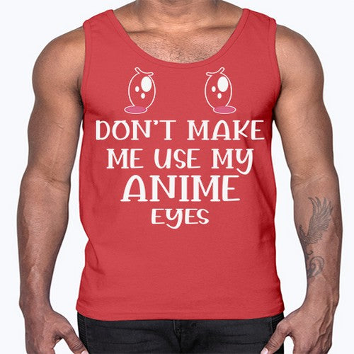 Funny Cute Anime Kawaii Eyes 230#- anime- Cotton Tank