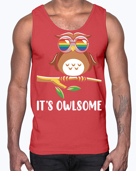 Funny Owl Gift Im Owlsome A TurtleRabbit 7#- owl- Cotton Tank