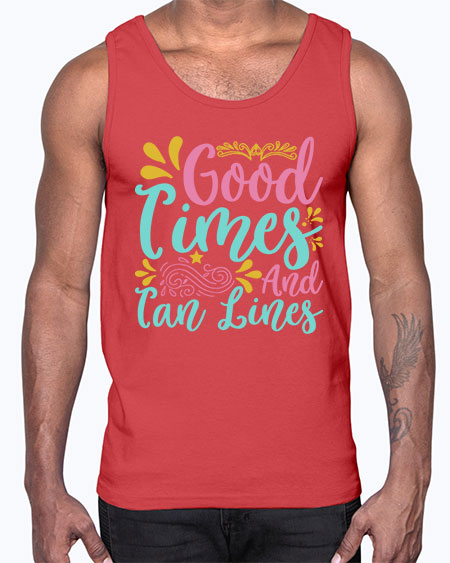 GOOD TIMES AND TAN LINES Style 65#- summer- Cotton Tank
