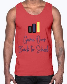 Game Over Back to School 216#- general school- Cotton Tank