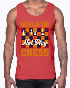 Girls do not play chess 101#- chess- Cotton Tank