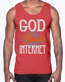 God bless internet 78#- internet- Cotton Tank