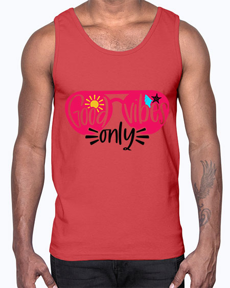 Good Vibes Only Style 42#- summer- Cotton Tank
