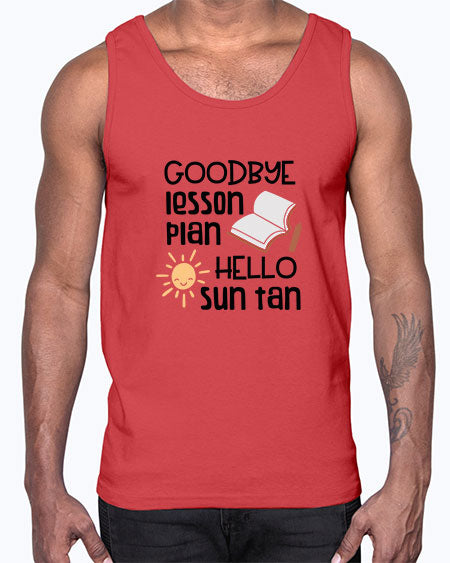 Goodbye lesson plan hello summer tan 101#- summer- Cotton Tank