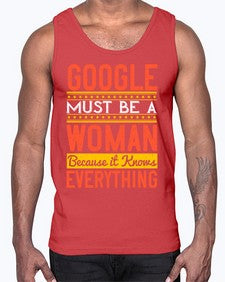 Google must be a woman because it knows everything 76#- internet- Cotton Tank