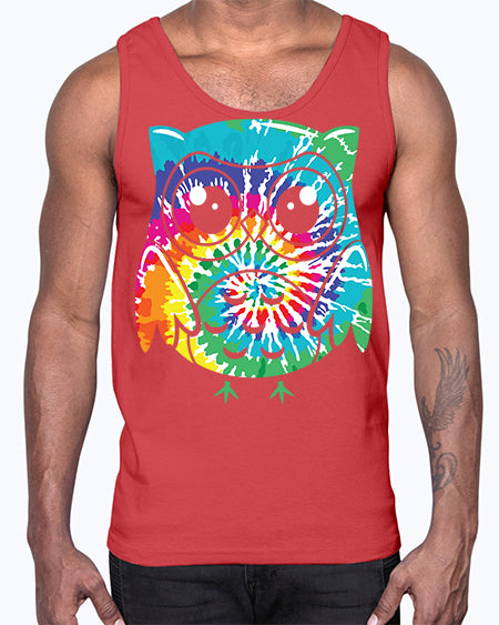 Graphic Owl Tiedye A TurtleRabbit 8#- owl- Cotton Tank