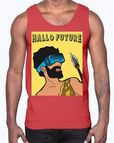 Hallo Future 497#- art pop art- Cotton Tank