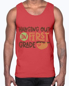 Hanging Out in First 233#- first grade- Cotton Tank