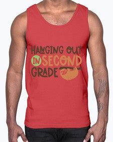 Hanging Out in Second 235#- second grade- Cotton Tank