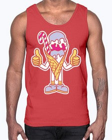 Have an ice day 138#- cartoon food- Cotton Tank