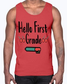 Hello First Grade 273#- first grade- Cotton Tank