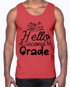 Hello Second Grade 322#- second grade- Cotton Tank