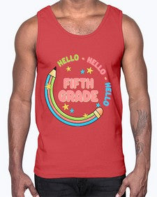 Hello fifth Grade Pencil 264#- fifth grade- Cotton Tank