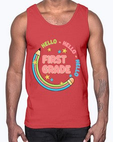 Hello first Grade Pencil 278#- first grade- Cotton Tank