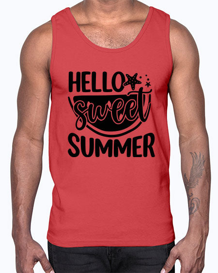 Hello sweet summer 01#- summer- Cotton Tank