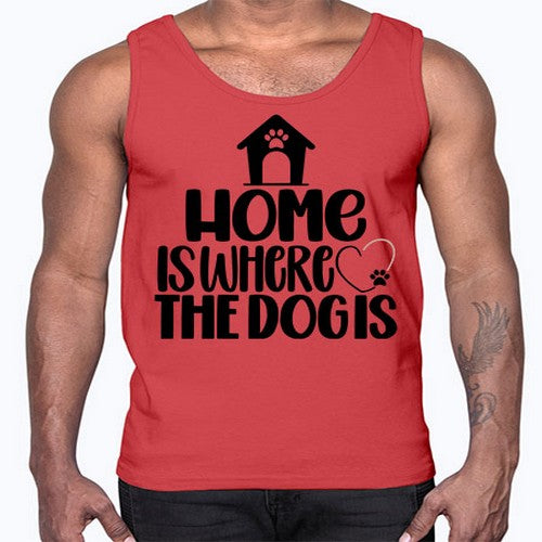 Home Is Where The Dogis Style 20#- dogs- Cotton Tank