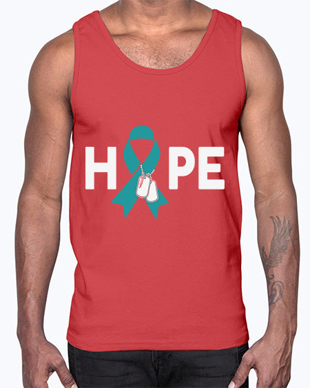 Hope PTSD Awareness Dog tag 21#- PTSD- Cotton Tank