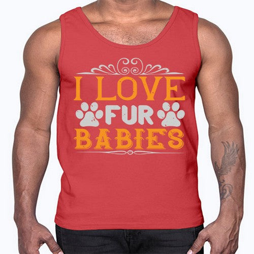 I Love Fur Babies Style 192#- dogs- Cotton Tank