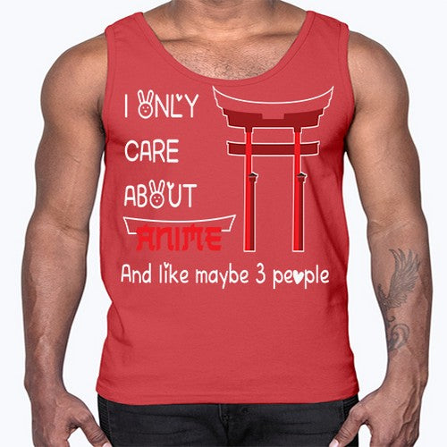 I Only Care About Anime Anime 240#- anime- Cotton Tank