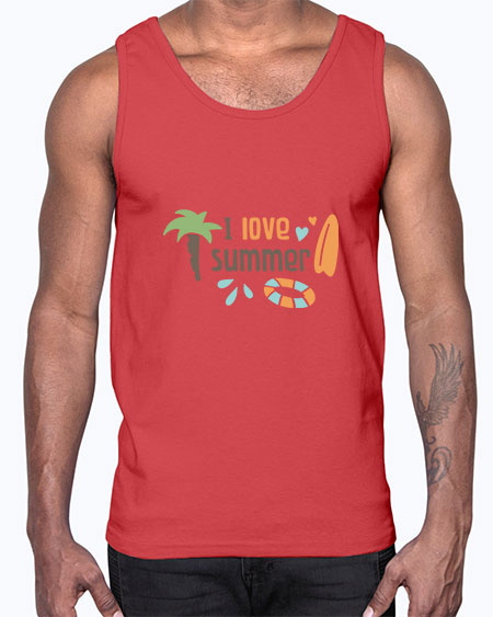 I love summer 91#- summer- Cotton Tank