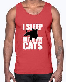 I sleep With My Cats- cats- Cotton Tank