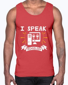 I speak technology 37#- computer- Cotton Tank