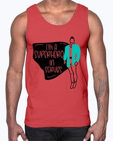 Im A Superhero In Scrubs Style Style 972#- nurse- Cotton Tank