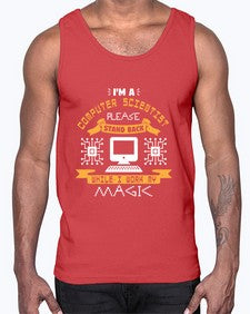 Im a computer scientist please stand back 34#- computer- Cotton Tank