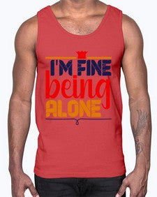 Im fine being alone 118#- chess- Cotton Tank