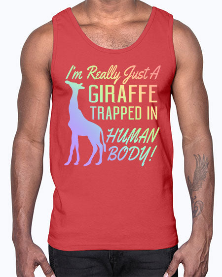 Im really just a giraffee trapped in human body- giraffee- Cotton Tank