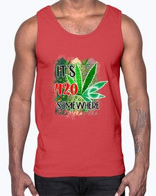 Its Somewhere 670#- marijuana- Cotton Tank
