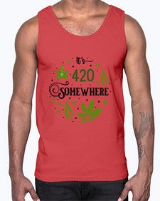 Its Somewhere 673#- marijuana- Cotton Tank