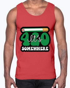 Its somewhere 674#- marijuana- Cotton Tank