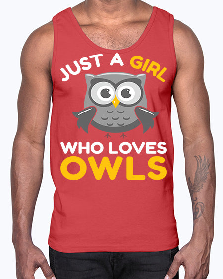 Just a Boy Who Loves A TurtleRabbit 11#- owl- Cotton Tank