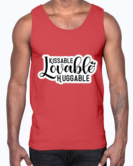 Kissable Lovable Huggable 361#- baby- Cotton Tank