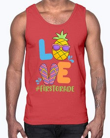 LOVE first Grade Summer Pineapple 515#- first grade- Cotton Tank