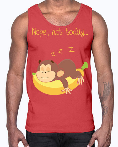 Lazy Monkey Nope Not Today 9#- monkey- Cotton Tank
