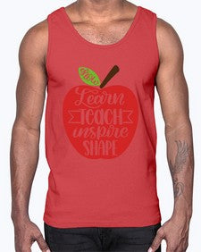 Learn Teach Inspire Shape Style 1044#- teacher- Cotton Tank