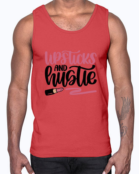 Lipstick And Hustie Style 58#-makeup Cotton Tank