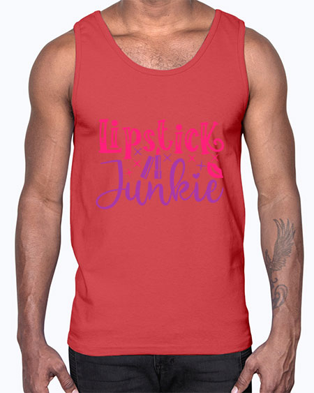 Lipstick Junkie Style 228#-makeup Cotton Tank