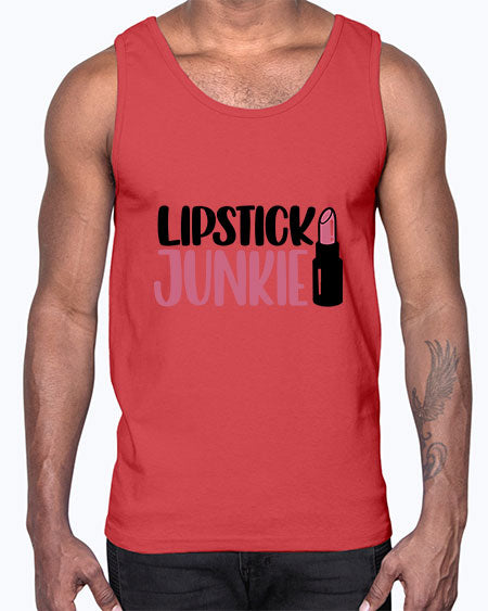 Lipstick Junkie Style 56#-makeup Cotton Tank