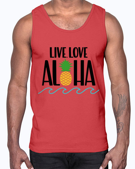 Live Love Aloha Style 30#- summer- Cotton Tank