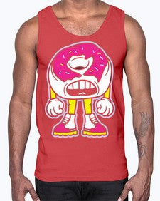 Living donut 159#- cartoon food- Cotton Tank