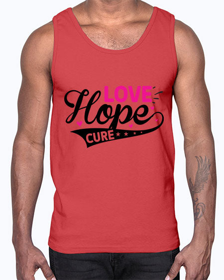 Love Hope Cure 14#- breast cancer- Cotton Tank