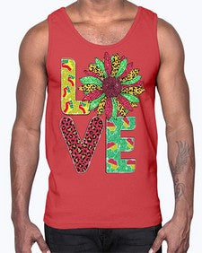 Love Juneteenth Day Fist Sunflower Png 7#- black juneteenth- Cotton Tank